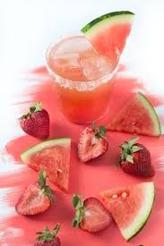strawberry with watermelon margarita